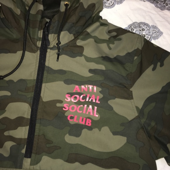 Anti Social Social Club Anorak Jacket green camo - Picture 2 of 6